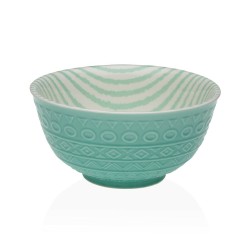 Bol para Aperitivos Versa Turquesa Cerámica Porcelana 16 x 7,7 x 16 cm