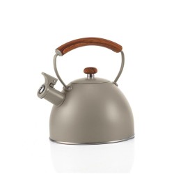 Tetera Home ESPRIT Gris Acero Inoxidable Madera de caucho 2,5 L