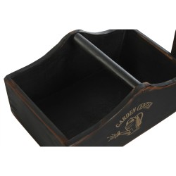 Juego de Bandejas Home ESPRIT Negro Madera de abeto 35 x 22 x 18 cm