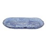 Snack tray Romimex Blue Glass Rectangular 27 x 3 x 15 cm