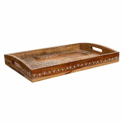 Plateau Alexandra House Living Blanc Naturel Bois de manguier 29 x 6 x 43 cm