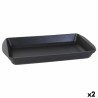 Fuente de Cocina Inde Hierro Fundido Negro 50 x 30 x 6,5 cm (2 Unidades)