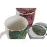 Tasse avec filtre pour infusions Home ESPRIT Vert Turquoise Bordeaux Lila Moderne 340 ml (2 Unités)