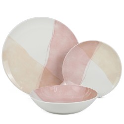 Tableware Alexandra House Living Pink Porcelain 27 x 1 x 27 cm