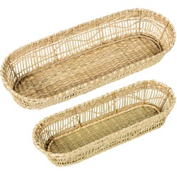 Jeux de plateaux Alexandra House Living Beige Herbe de mer 43 x 7 x 17 cm 36 x 16 x 6 cm 2 Pièces