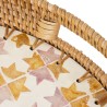 Tray Alexandra House Living Multicolour Rattan Mother of pearl Circular 33 x 35 x 33 cm