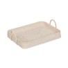 Plateau Blanc Bambou Rotin 45 x 34 x 13 cm (2 Unités)