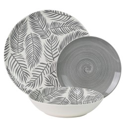 Tableware Alexandra House Living Grey Porcelain 27 x 1 x 27 cm