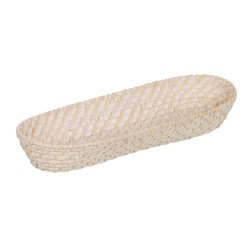 Plateau Blanc Bambou Rotin 44 x 17 x 7 cm (2 Unités)