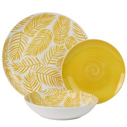 Assiettes Alexandra House Living Jaune Porcelaine 27 x 1 x 27 cm