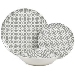 Assiettes Alexandra House Living Gris Porcelaine 27 x 1 x 27 cm