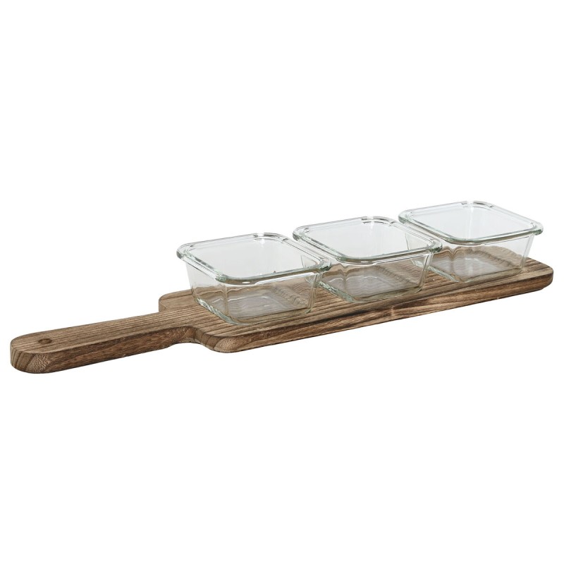 Bandeja de Aperitivos Home ESPRIT Natural 140 ml 43 x 10 x 5,5 cm