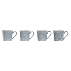 4 Piece Mug Set Home ESPRIT Blue Stoneware 340 ml 13 x 9,5 x 9,2 cm Mandala