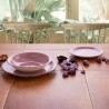 Assiettes Quid Vita Peoni Rose Céramique 18 Pièces