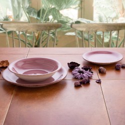 Tableware Quid Vita Peoni Pink Ceramic 18 Pieces