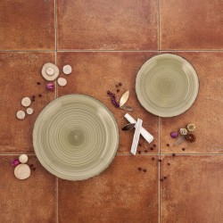 Tableware Quid Vita Natura Green Ceramic 18 Pieces