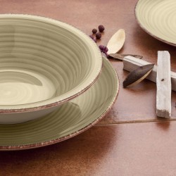 Tableware Quid Vita Natura Green Ceramic 18 Pieces