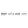 Set de Platos Home ESPRIT Azul Blanco Porcelana 19 x 19 x 2 cm