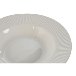 Assiettes Home ESPRIT Blanc Porcelaine Rayures 27 x 27 x 2 cm 18 Pièces