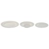 Assiettes Home ESPRIT Blanc Porcelaine Rayures 27 x 27 x 2 cm 18 Pièces