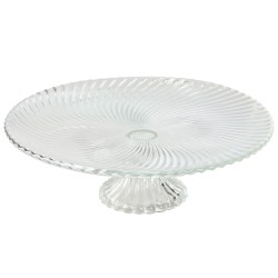 Assiette plate Home ESPRIT Transparent Verre 31 x 31 x 9,5 cm