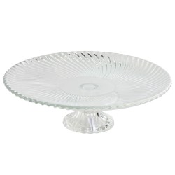 Assiette plate Home ESPRIT Transparent Verre 26 x 26 x 8 cm