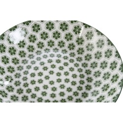 Service de vaisselle Home ESPRIT Blanc Vert Porcelaine 20 x 20 x 4 cm