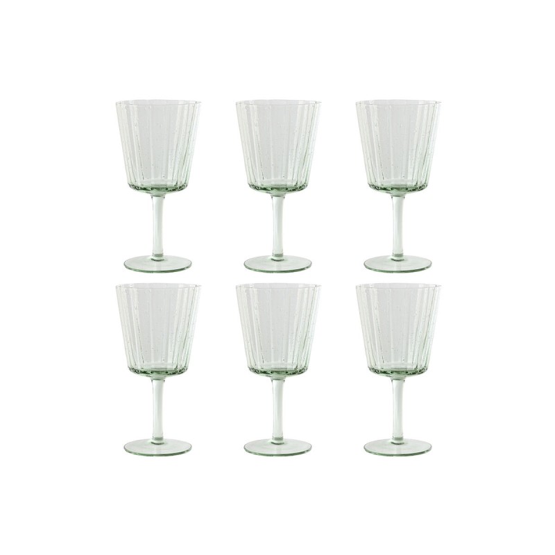 Set de Verres Home ESPRIT Vert Verre 285 ml 8,4 x 8,4 x 16,4 cm (6 Unités)