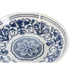 Vajilla Home ESPRIT Azul Blanco Porcelana Árabe 27 x 27 x 2 cm 18 Piezas