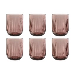 Set de Verres Home ESPRIT Rose Verre (6 Unités)