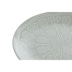 Plate set Home ESPRIT Green Stoneware Mandala Arab 19,8 x 19,8 x 2 cm