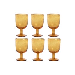 Set de Verres Home ESPRIT Ambre Verre 300 ml 8 x 8 x 14 cm (6 Unités)