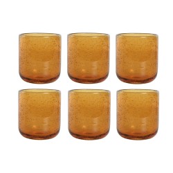 Set of glasses Home ESPRIT Amber Crystal 320 ml (6 Units)