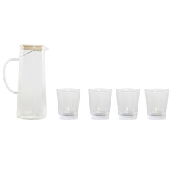 Set de Vasos Home ESPRIT Transparente Polipropileno Vidrio de Borosilicato 245 ml