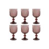 Set de Verres Home ESPRIT Rose Verre 8 x 8 x 14,5 cm (6 Unités)