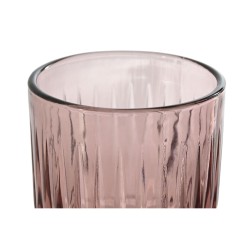 Set de Verres Home ESPRIT Rose Verre 8 x 8 x 14,5 cm (6 Unités)