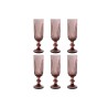 Set de Copas Home ESPRIT Rosa Cristal 6 x 6 x 18,4 cm (6 Unidades)