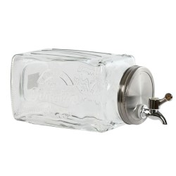 Water Dispenser Home ESPRIT Transparent Metal Crystal 13 x 13,5 x 32,5 cm