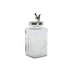 Water Dispenser Home ESPRIT Transparent Metal Crystal 13 x 13,5 x 32,5 cm