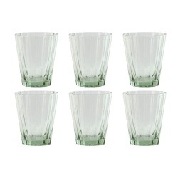 Set de Vasos Home ESPRIT Verde Cristal 280 ml (6 Unidades)