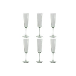 Set de Copas Home ESPRIT Verde Cristal 6 x 6 x 23,7 cm (6 Unidades)