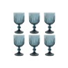 Set de Verres Home ESPRIT Bleu Verre 8 x 8 x 14,5 cm (6 Unités)