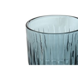 Set de Verres Home ESPRIT Bleu Verre 8 x 8 x 14,5 cm (6 Unités)