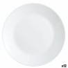 Plato Llano Luminarc Zelie Blanco Vidrio Ø 25 cm (12 Unidades)