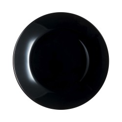 Assiette plate Luminarc Zelie Negro Noir verre Ø 25 cm (12 Unités)