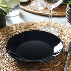 Assiette à dessert Luminarc Zelie Negro Noir verre Ø 18 cm (12 Unités)