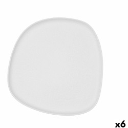 Assiette plate Bidasoa Fosil Blanc Céramique 26,3 x 25,5 x 2,4 cm (6 Unités)