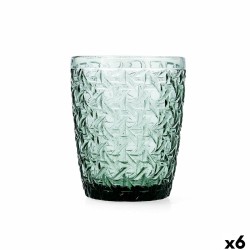 Vaso Bidasoa Agata Verde Vidrio 300 ml (6 Unidades)