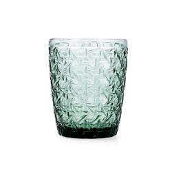 Vaso Bidasoa Agata Verde Vidrio 300 ml (6 Unidades)