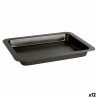 Bandeja para Horno Quid Sweet Grey Negro Metal 36 x 24 x 4 cm (12 Unidades)